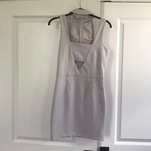 TOBI - STEP BY STEP GREY BODYCON DRESS